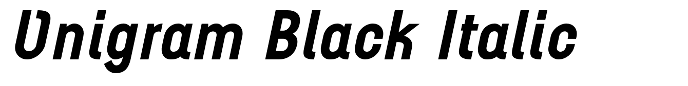 Unigram Black Italic